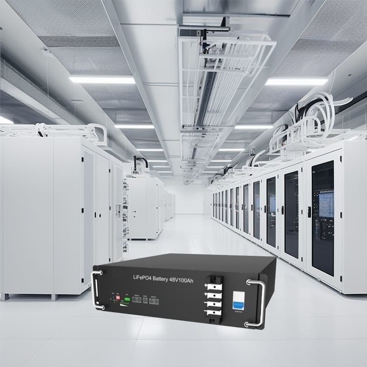 Black Rackmount Lithium Baterai, 51.2 V 100ah Lifepo4 Baterai Untuk Sistem Surya